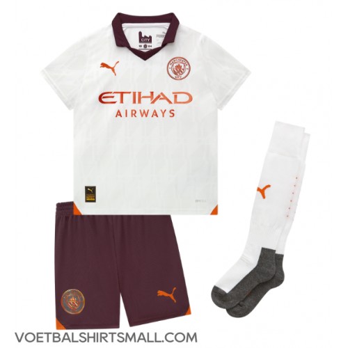 Manchester City Julian Alvarez #19 Babykleding Uitshirt Kinderen 2023-24 Korte Mouwen (+ korte broeken)